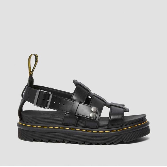 NEW DR MARTENS TERRY LEATHER STRAP SANDALS - Picture 5 of 15